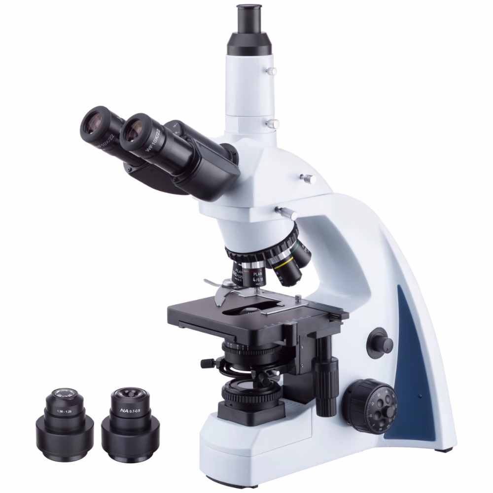 Amscope Microscope Compound 40X-1000X - AmScope Mikroskop Senyawa Trinokuler Darkfield Koreksi
