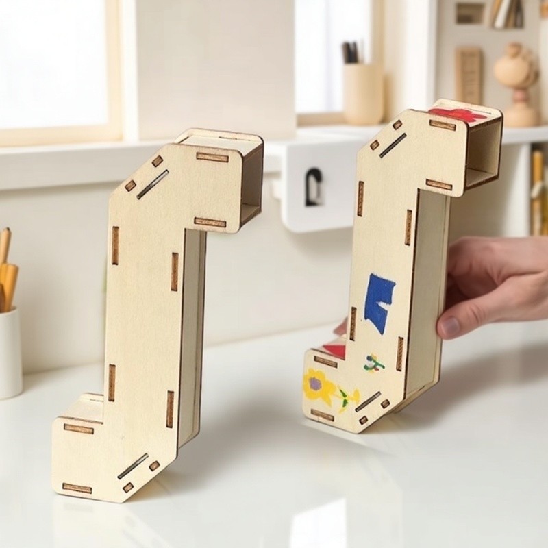 Science Project Toys Making - Kit Pembuatan Periskop Kayu DIY, Eksperimen