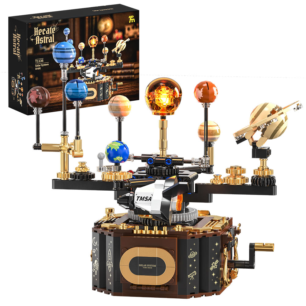 Solar System Orrery - Set Blok Bangunan Orrery Tata Surya