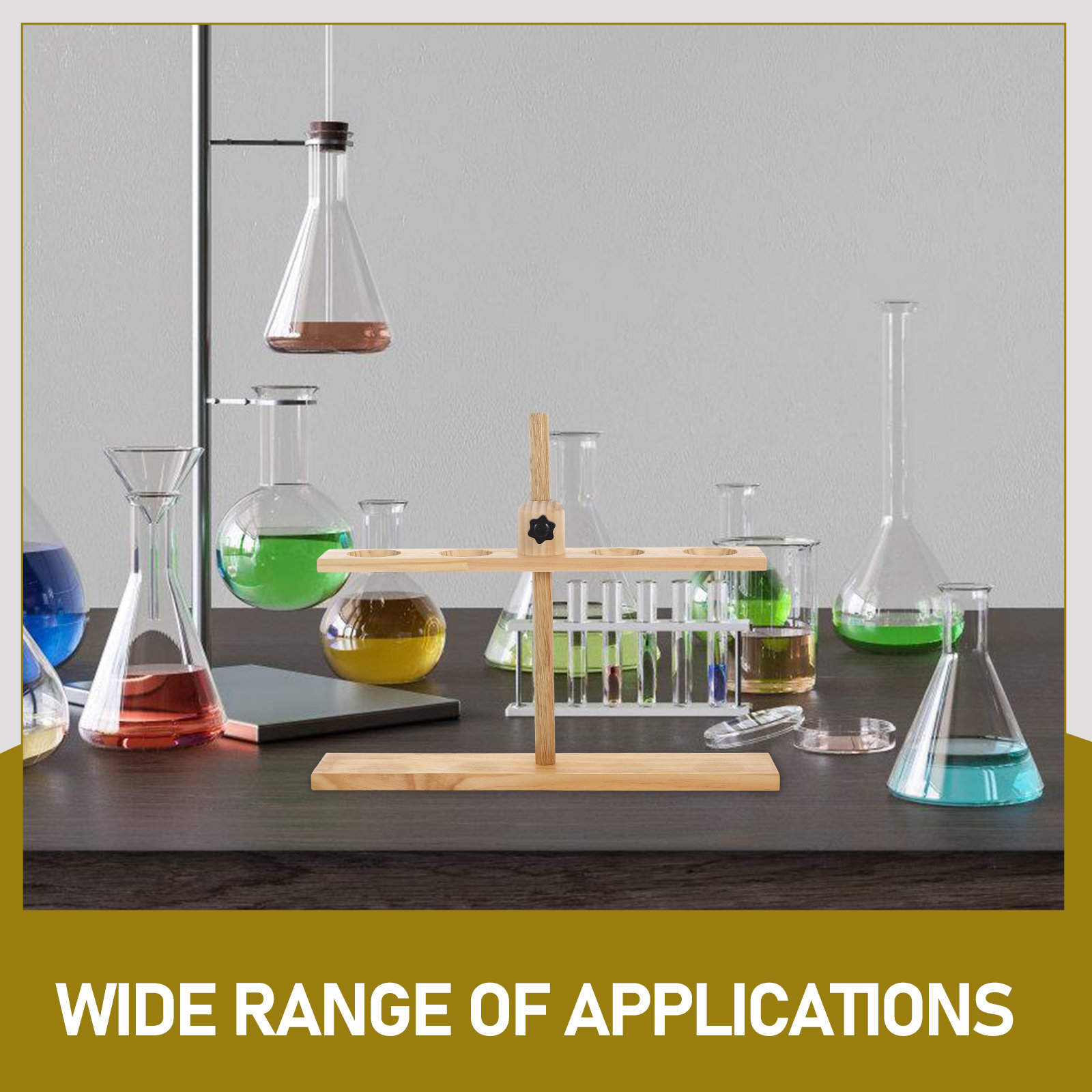 Penyangga Corong Kayu 4 Lubang - Science Experiment ulasan dan harga